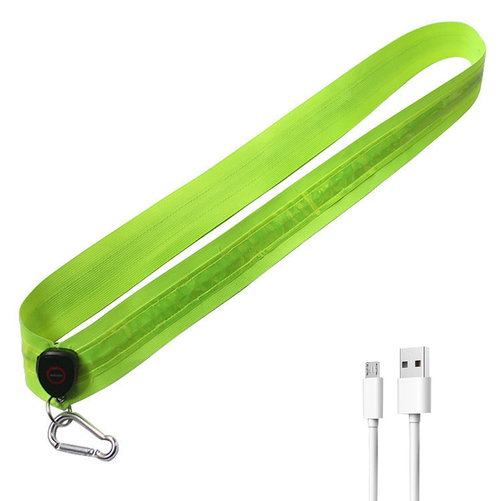 Running Gear Outdoor - เข็มขัดวิ่ง LED แบบชาร์จไฟได้ สายสะพายไหล่เรืองแสงสำหรับผู้ชาย ผู้หญิง ความปลอดภัยยามค่ำคืน