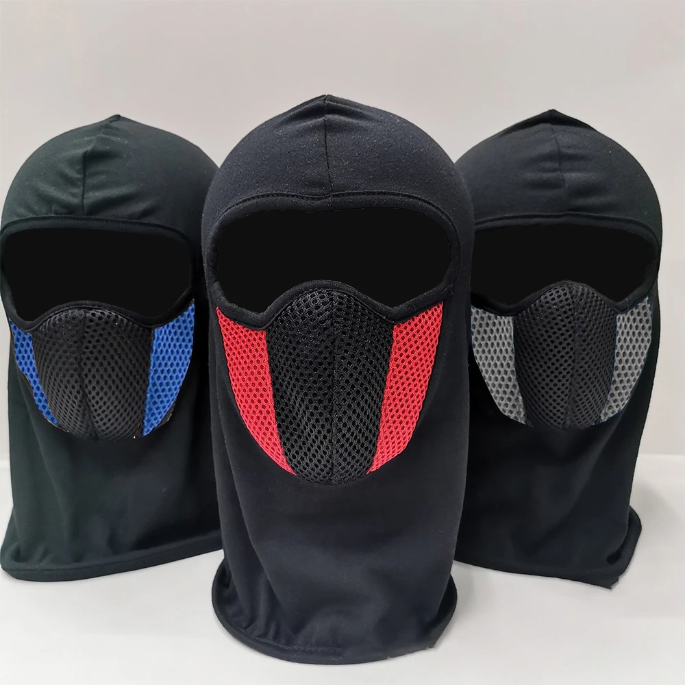 Head Gear Running - หน้ากากปิดหน้าแบบเต็มหน้า ป้องกันลม ระบายอากาศได้ดี ใช้สำหรับขี่มอเตอร์ไซค์ กีฬากลางแจ้ง วิ่ง