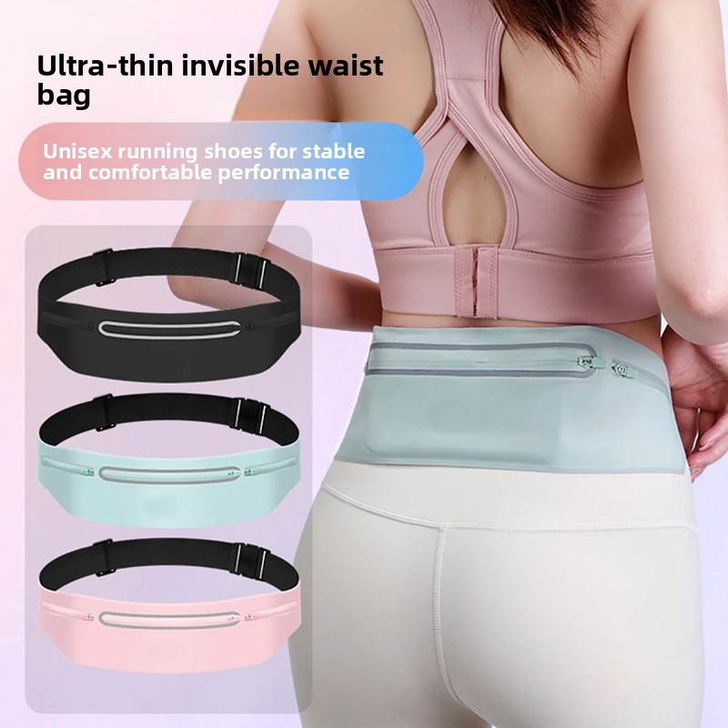 Running Gear Holder - กระเป๋าคาดเอววิ่งสะท้อนแสง 3 ช่อง สำหรับมาราธอน บางเฉียบ กันน้ำ