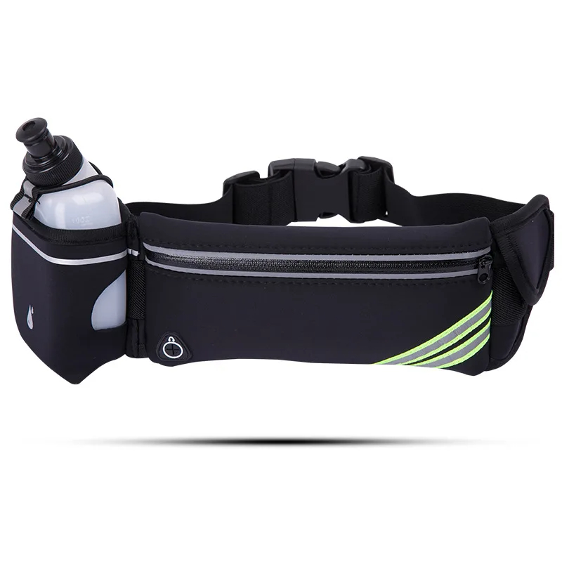 Running Gear Holder - กระเป๋าคาดเอววิ่งออกกำลังกาย สำหรับผู้หญิงและผู้ชาย ใส่โทรศัพท์ได้ พร้อมช่องใส่ขวดน้ำ กันน้ำ อุปกรณ์เสริมสำหรับวิ่ง