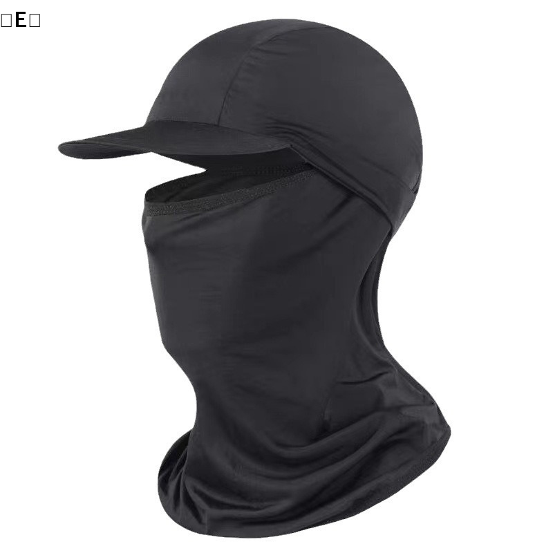 Head Gear Running - 〔E〕หน้ากากกันแดด หมวกคลุมศีรษะ ป้องกันรังสียูวี ผ้าไหมน้ำแข็ง สำหรับผู้ชาย ผู้หญิง