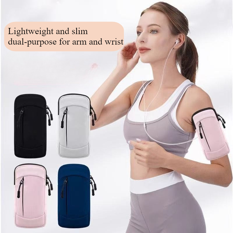 Running Gear Holder - ปลอกแขนใส่โทรศัพท์สำหรับวิ่ง ออกกำลังกายกลางแจ้ง กระเป๋าใส่โทรศัพท์แบบคาดแขน สายรัดข้อมือสำหรับทุกเพศ อุปกรณ์ฟิตเนส กระเป๋าคาดลำตัว