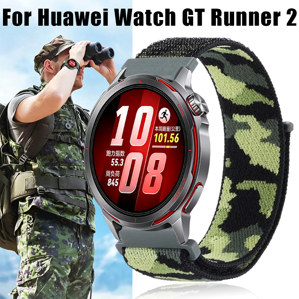 Runners Gear - 20 มม.22 มม.สายรัดไนลอนสำหรับนาฬิกาหัวเว่ย GT Runner 2