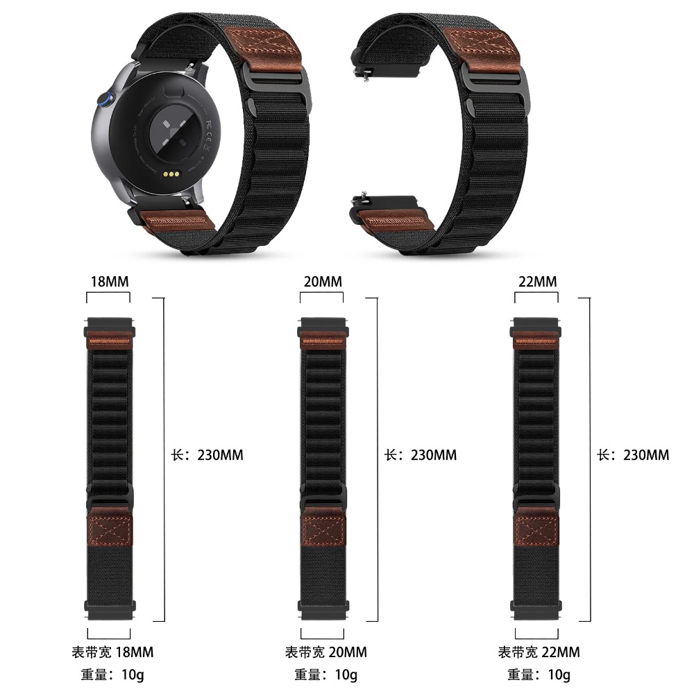 18/20/22 มม.ไนลอน+สายหนังสำหรั - Runners Gear บทวิจารณ์และราคา