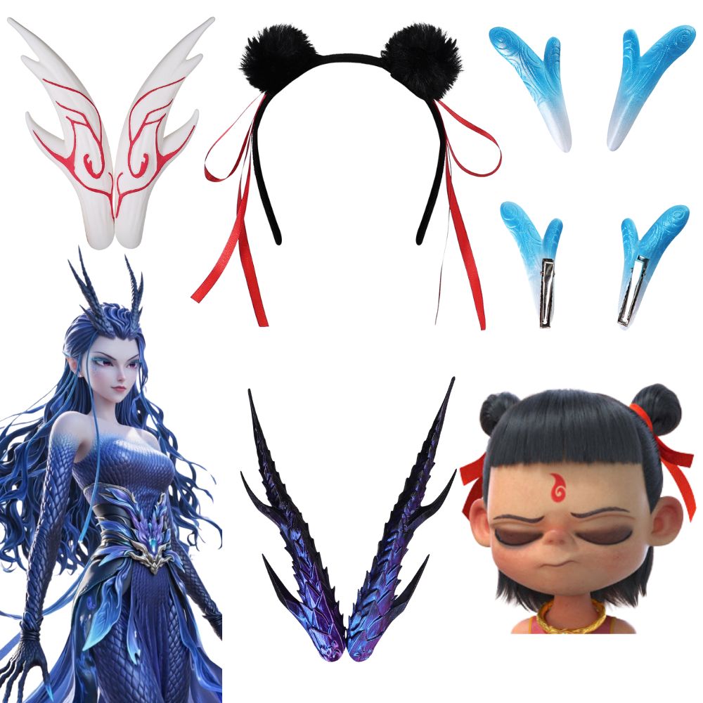 Nezha Ao Bing คอสเพลย์คลิปผม A - Head Gear Running บทวิจารณ์และราคา