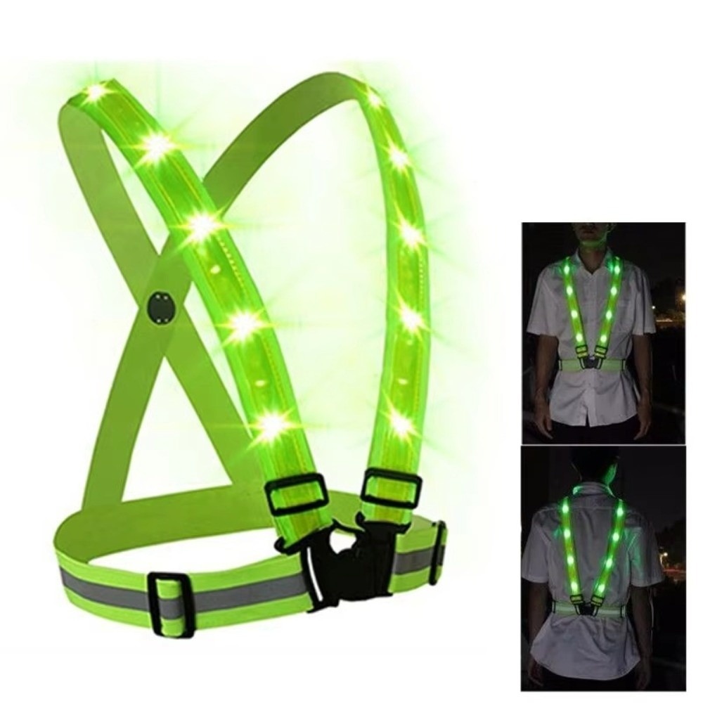 เสื้อกั๊กนิรภัย LED โพลีเอสเตอ - New Gear Running บทวิจารณ์และราคา