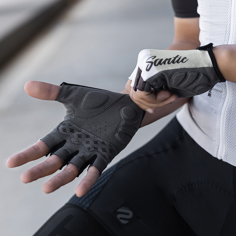 Santic U Nisexครึ่งถุงมือขี่จั - Running Gear Outdoor บทวิจารณ์และราคา