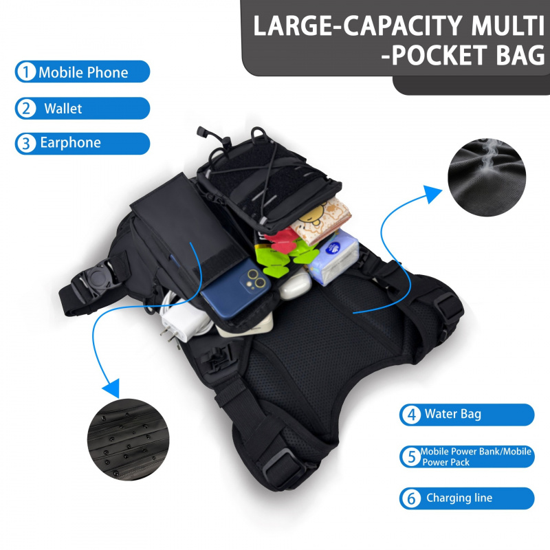 กระเป๋าคาดอกแบบยุทธวิธีรุ่นใหม - Running Gear Bag For Men บทวิจารณ์และราคา