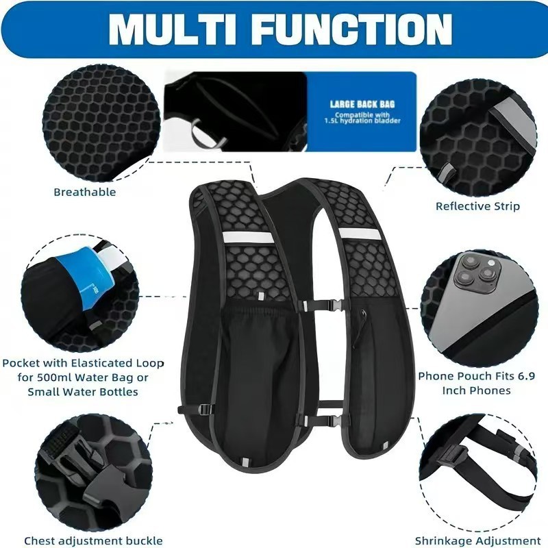 เสื้อกั๊กใส่ถุงน้ำสำหรับวิ่ง ผ - Running Gear Bag For Men บทวิจารณ์และราคา