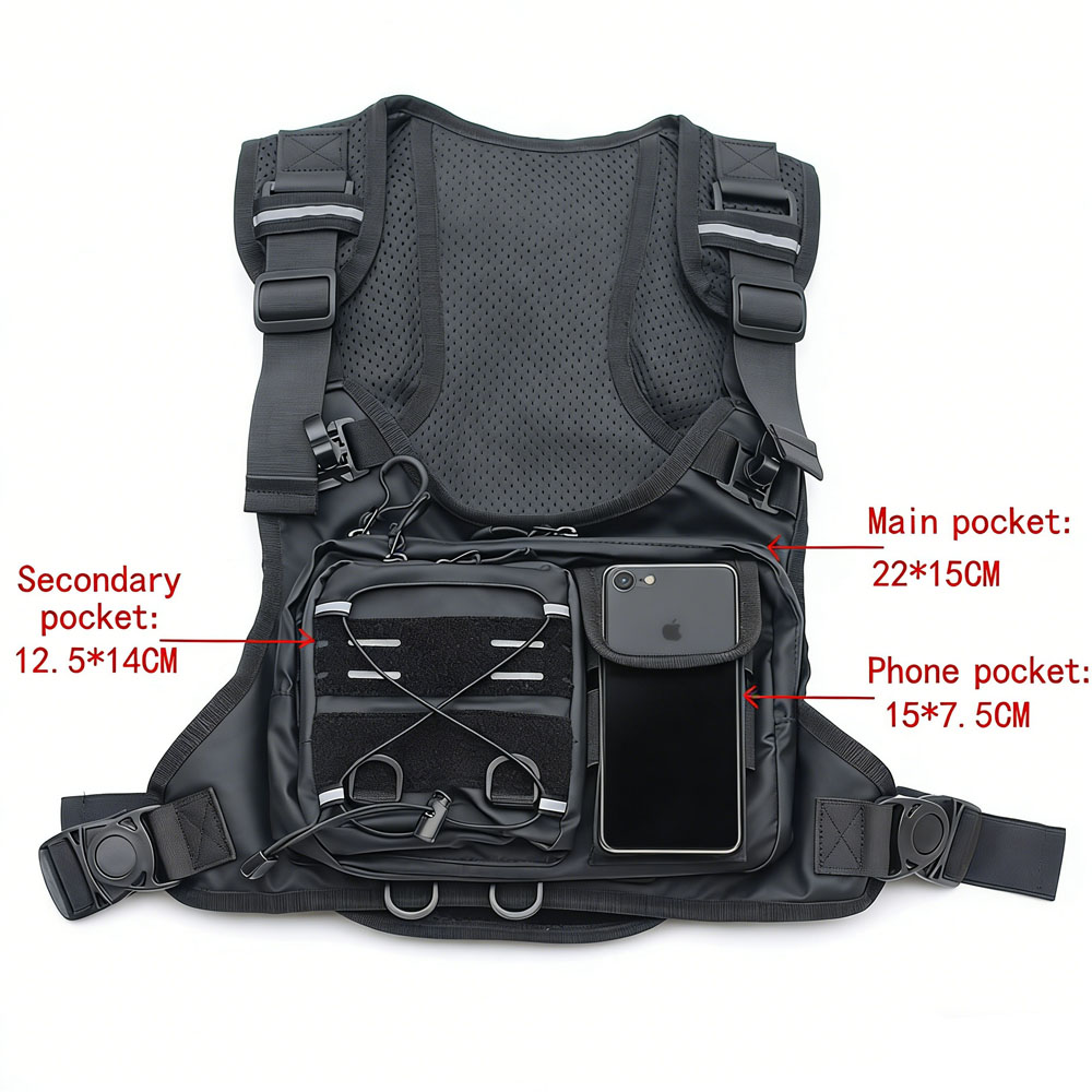 กระเป๋าคาดอกแบบยุทธวิธีพร้อมถุ - Running Gear Bag For Men บทวิจารณ์และราคา